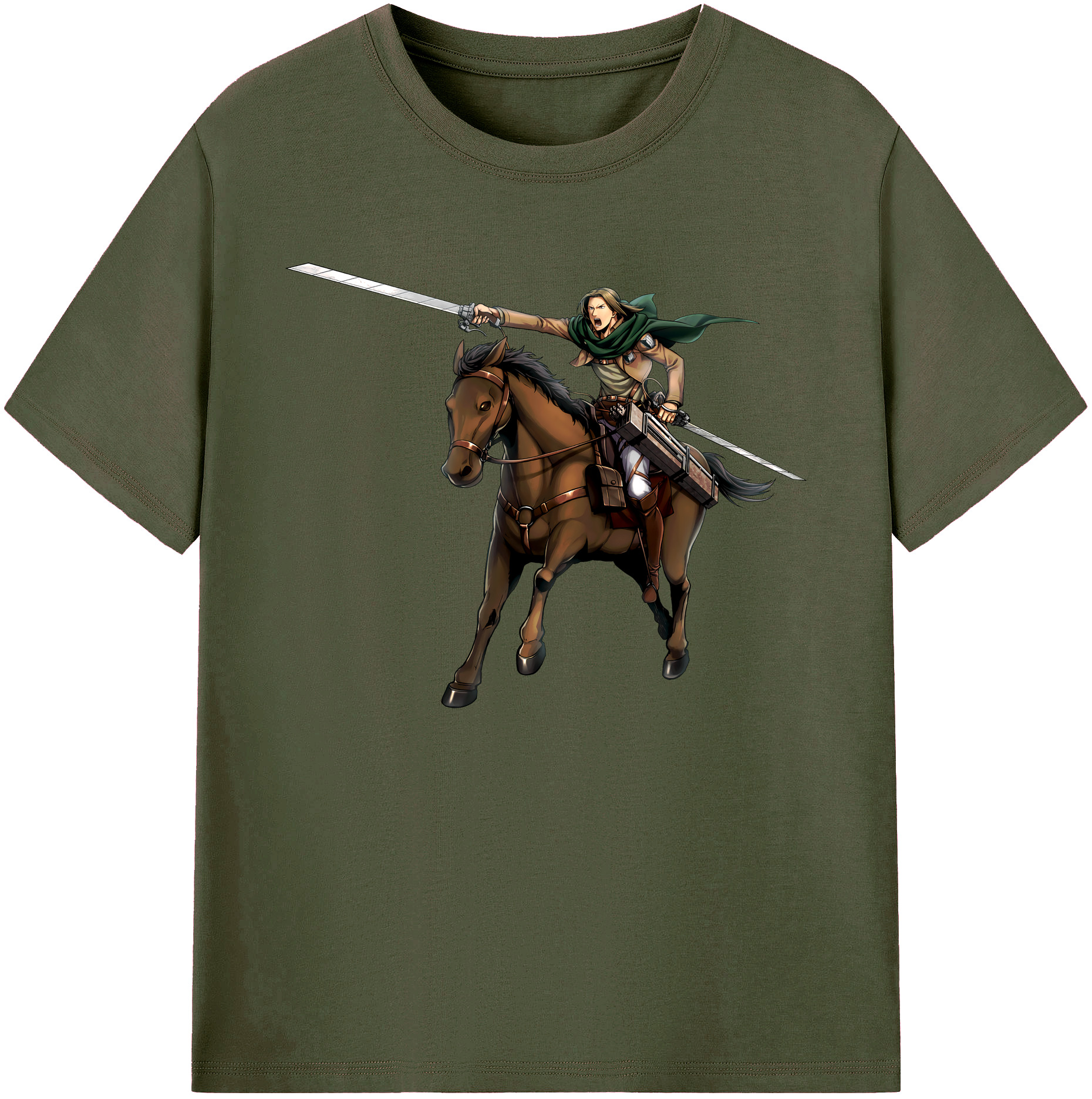 （画像用） 進撃の巨人 Attack on Titan 綿100％ メンズ半袖Tシャツ｜肌触りやわらか＆通気性